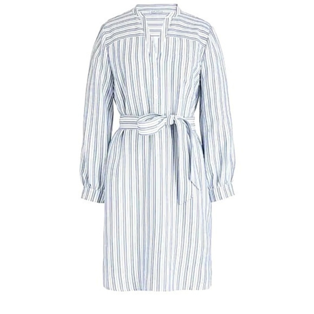 J Crew Mercantile Textured Stripe Shirt Dress Long Sleeve